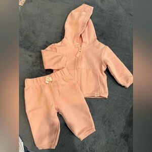 Carter's Peach Hooded Sweatshirt & Jogger Set